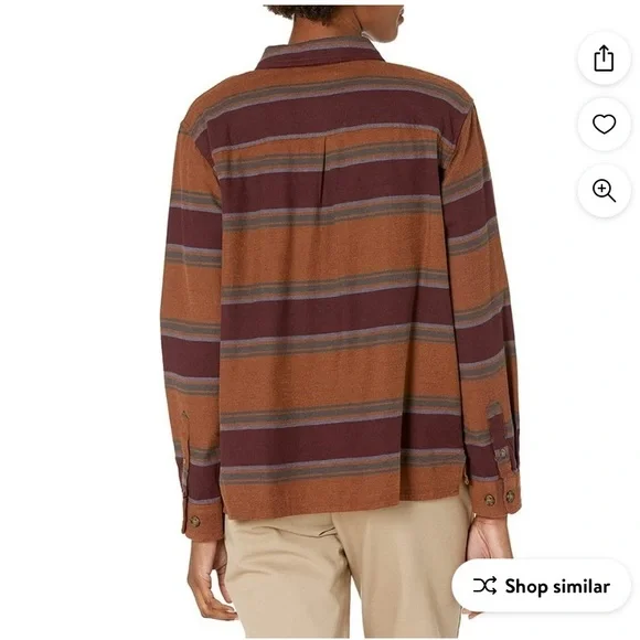 Carhartt Women's Rugged Flex Loose Fit Midweight Flannel Long-Sleeve Plaid Shirt - Picture 2 of 4